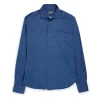 Orian Cotton Stretch Shirt Blue