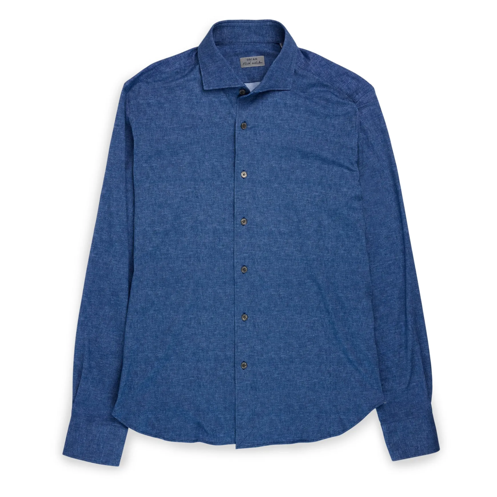 Orian Cotton Stretch Shirt Blue