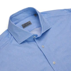 Orian Cotton Stretch Shirt Light Blue