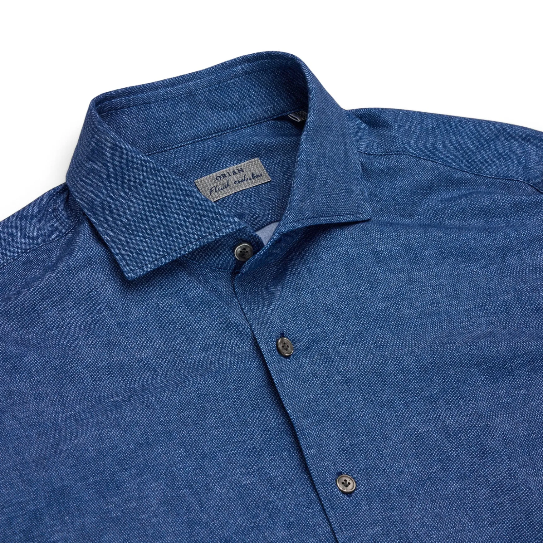 Orian Cotton Stretch Shirt Blue