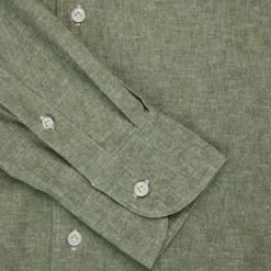 Orian Cotton Stretch Shirt Green