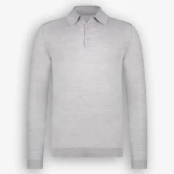 Picerno Polo Long Sleeve Light Grey