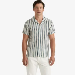 Printed Short Sleeve Shirt Blue