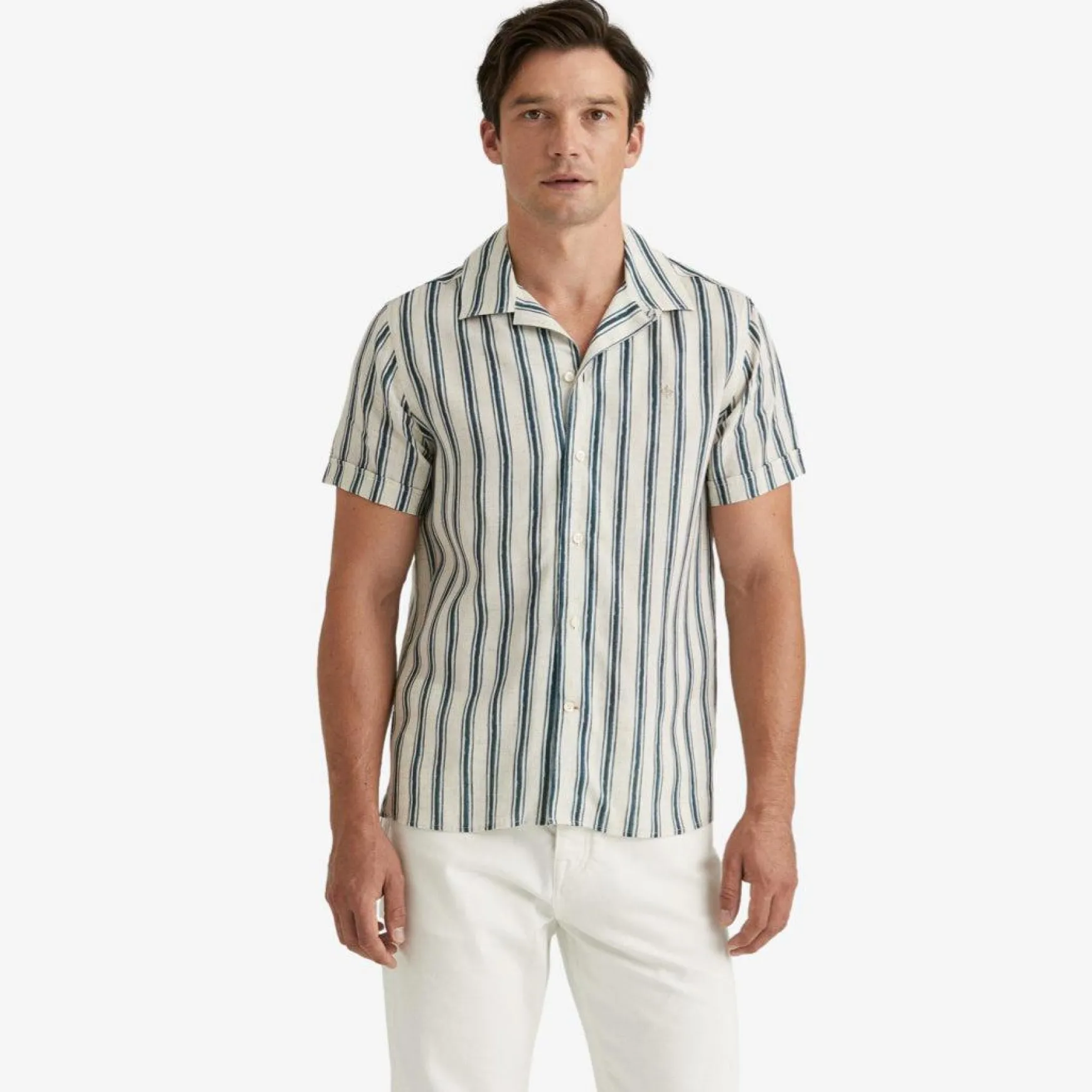 Printed Short Sleeve Shirt Blue