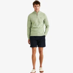 Randall Cotton Half Zip Green