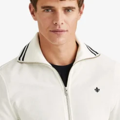 Reedford Terry Zip Cardigan Offwhite