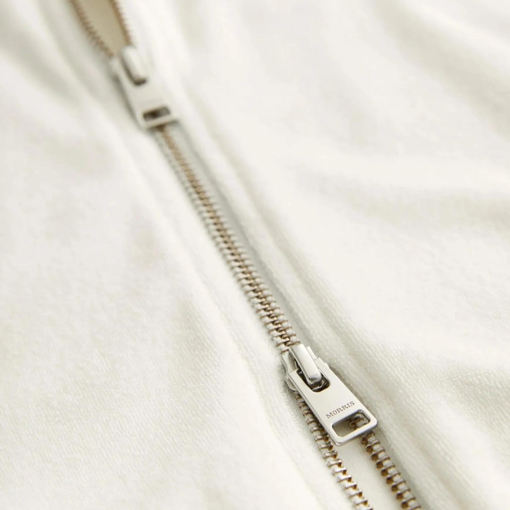 Reedford Terry Zip Cardigan Offwhite