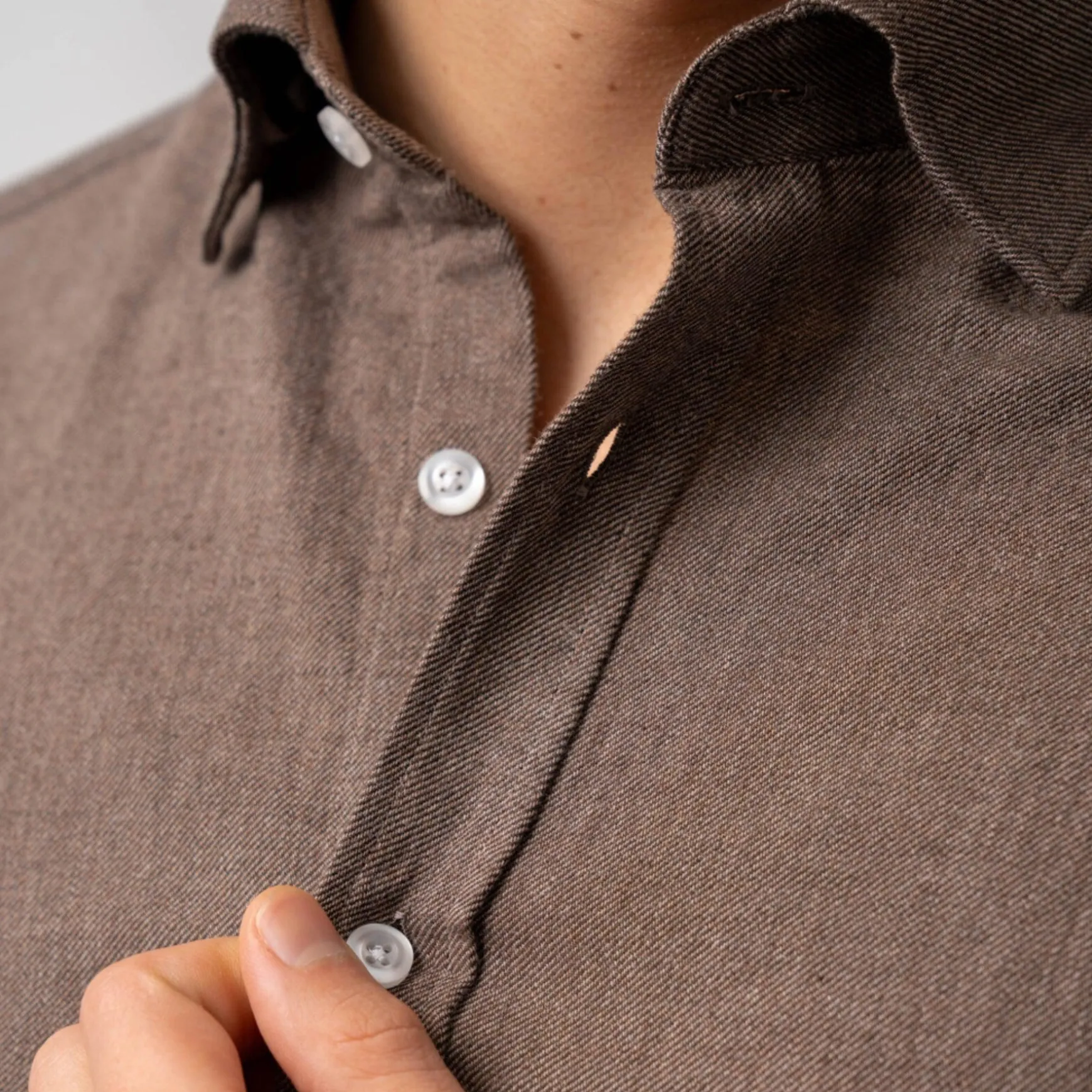 Rustic Flannel Shirt Brown