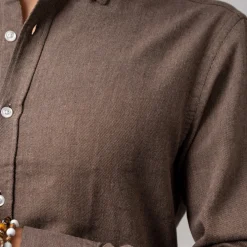 Rustic Flannel Shirt Brown