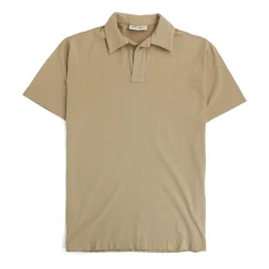 Short Sleeve Jersey Popover Beige