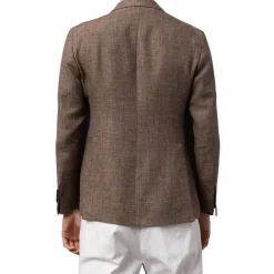 Tagliatore Structured Linen/Wool Blazer Brun