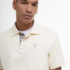 Tartan Pique Polo Antique White