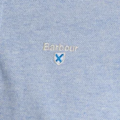 Tartan Pique Polo Sky Blue