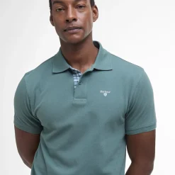 Tartan Pique Polo Vintage Teal