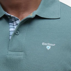 Tartan Pique Polo Vintage Teal