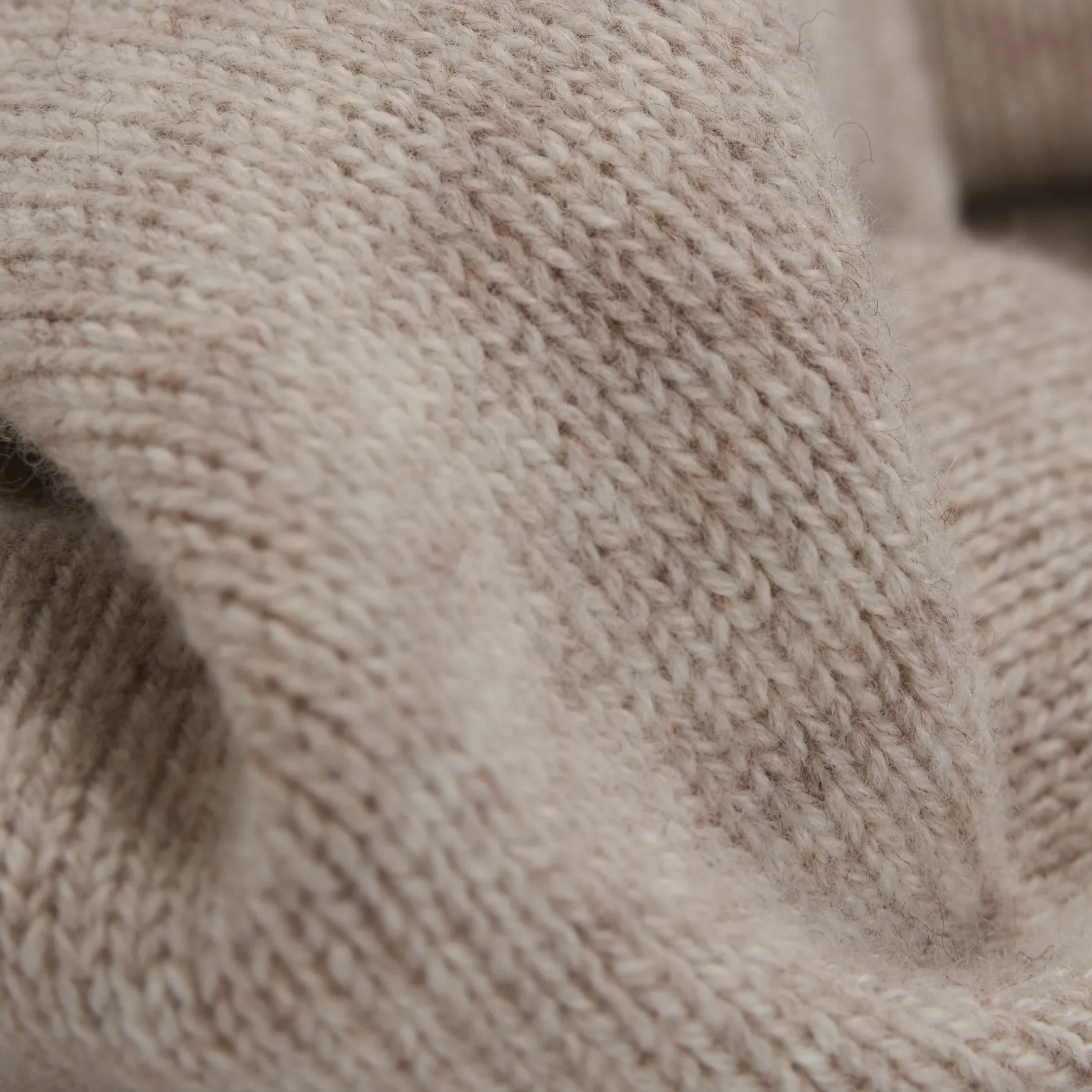 Trani Wool/Cashmere Turtleneck Porridge