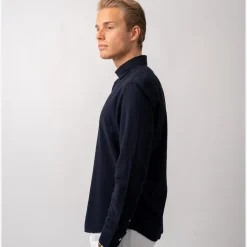 Twill Brushed Cotton Shirt Navy