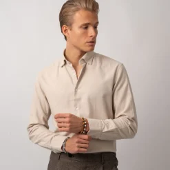 Twill Brushed Cotton Shirt Sand