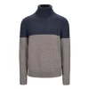 Twotone Turtleneck Grey/Blue
