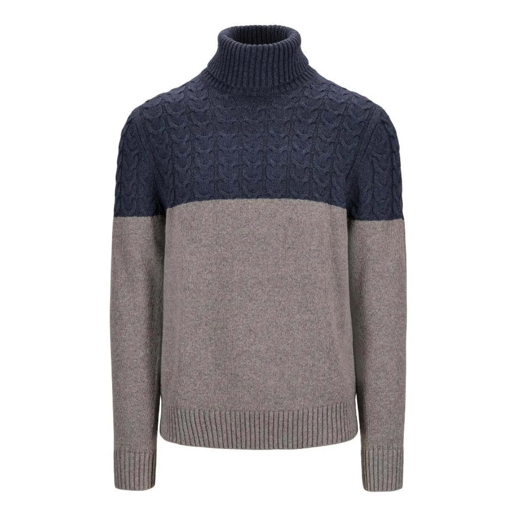 Twotone Turtleneck Grey/Blue