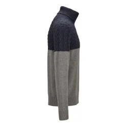 Twotone Turtleneck Grey/Blue
