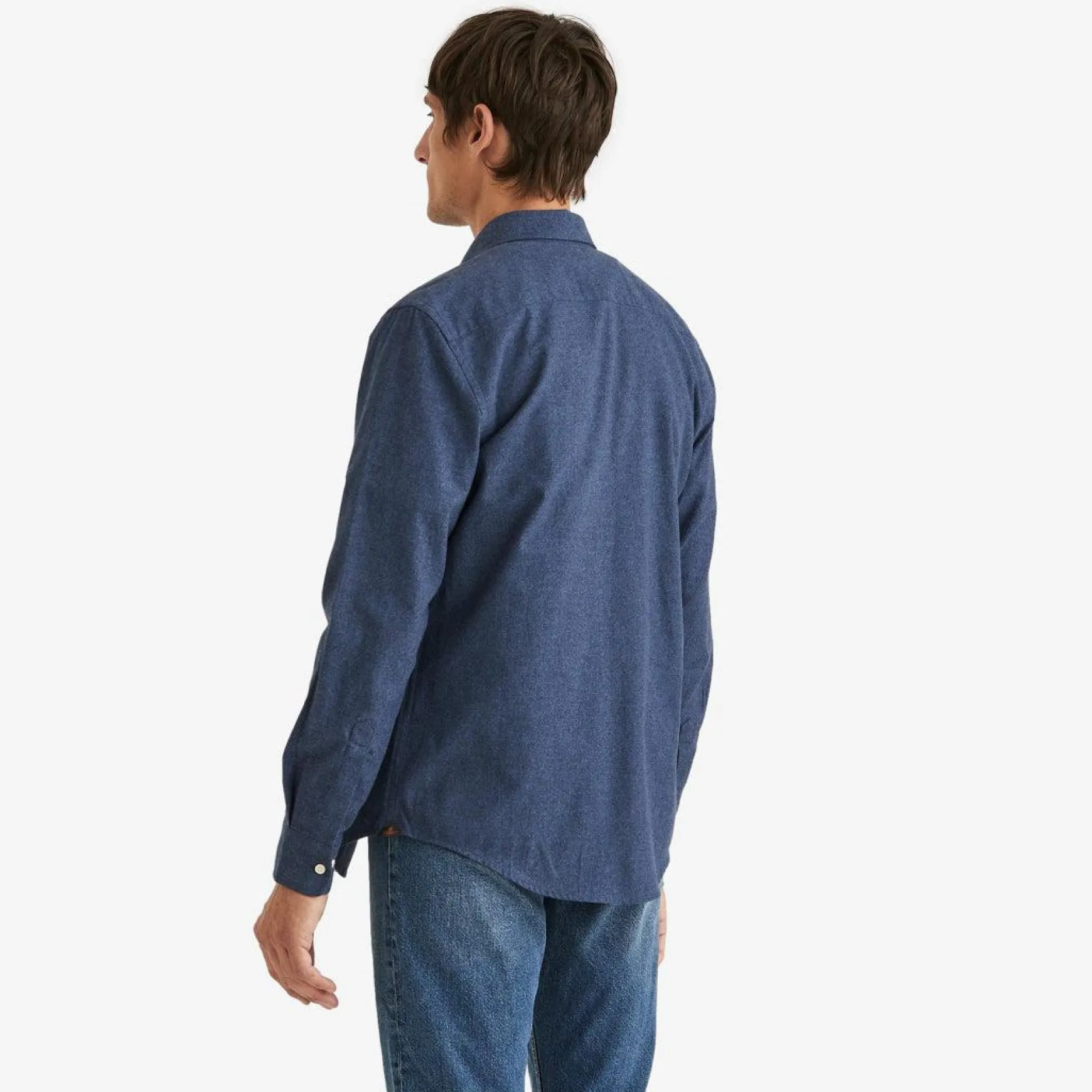 Watts Flannel Shirt Navy Blue