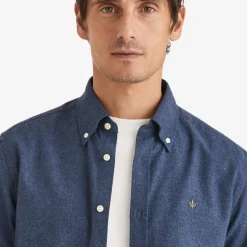 Watts Flannel Shirt Navy Blue