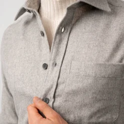 Wool Overshirt Light Grey