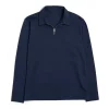Zip Polo Long Sleeve Navy